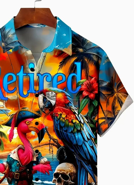 Hawaiian Shirt Bright Multi Coloured Retired not expired