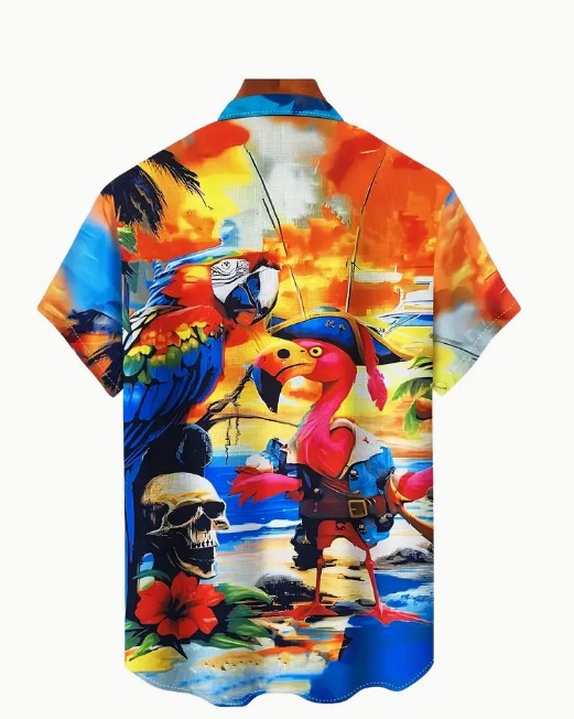 Hawaiian Shirt Bright Multi Coloured Retired not expired